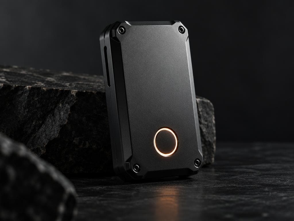 Precision-machined black offline hardware vault